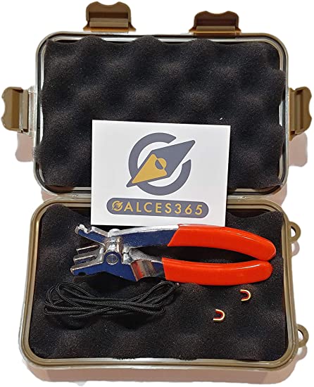Calces365 Archery D Loop Plier with Case, 2 feet Dloop String, 2 Nock Points, and Decal