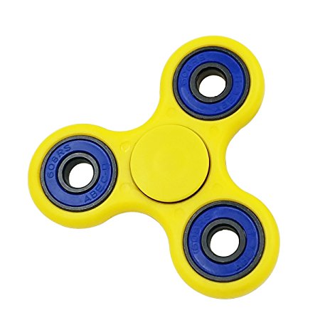 Qulable Fidget Hand Spinner Toy Gyro Focus Toy with Hybrid Ceramic Bearing Relieves Anxiety, and Boredom, Great Gift (Yellow)