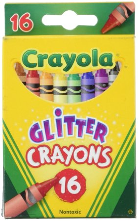 Crayola 16ct Multi-Colored Glitter Crayons