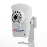 TriVision NC-213WF Wifi Wireless IP Cam for Home Security  Motion Detection Triggered Email Alerts Infrared Night Vision Built-in DVR Expandable to 32Gb and more Install in 3 steps with Our Free Dedicated Apps on iPhone iPad Android Smartphone Tablet and More
