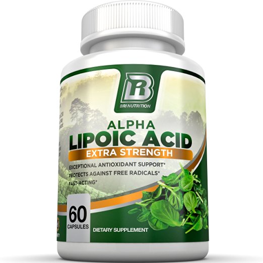 BRI Nutrition Alpha Lipoic Acid 250mg Veggie Capsules - Universal Antioxidant High Potency 60 Count - 60 Servings