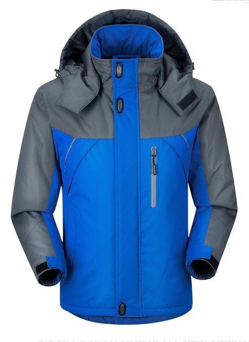 Ubon Mens Waterproof Mountain Jacket Fleece Windproof Ski JacketBlack