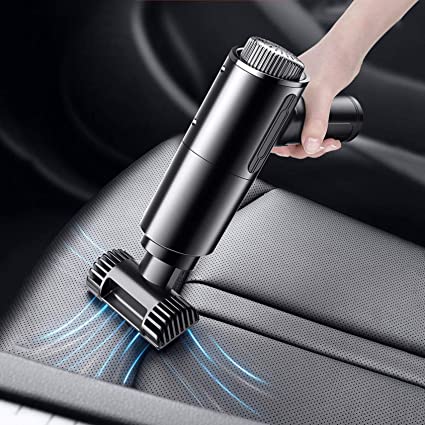 Crazypig Portable Handheld Car Vacuum Cleaner - 9000PA High Power Wireless Compact Wet & Dry Vacuum Cleaner, Handheld Auto Household Goods Dirt Mini Vacuum Cleaner with Built-in Battrery