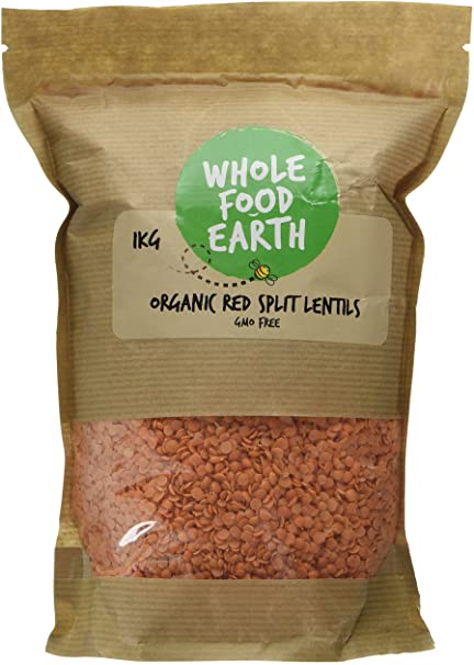 Wholefood Earth Organic Red Split Lentils, 1 kg