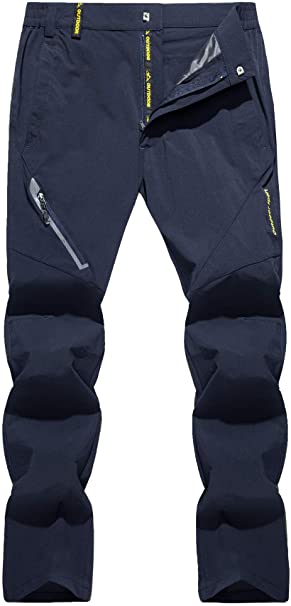 TACVASEN Men's Pants-Outdoor Waterproof Ski Snowboard Fleece Lining Soft Shell Pants