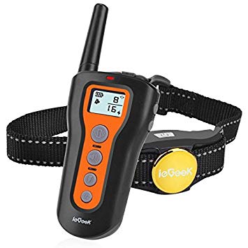 ieGeek Dog Training Collar Waterproof and Rechargeable with Remote Up to 1000Ft Range, Vibration/Beep and Shock Training Modes Electric Training E-Collar for Small, Medium and Large Dogs