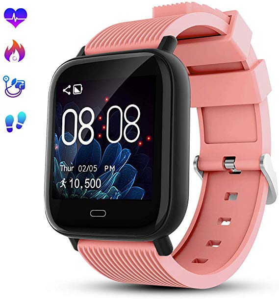 GOKOO Smart Watch for Men Women Activity Fitness Tracker with Heart Rate Monitor Sleep Monitor Remote Camera Control Step Calorie Counter Waterproof Reminder Smartwatch for Men Women (Orange)