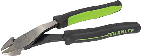 Greenlee 0251-08AM High Leverage Diagonal Cutting Pliers, Angled Molded Grip, 8"