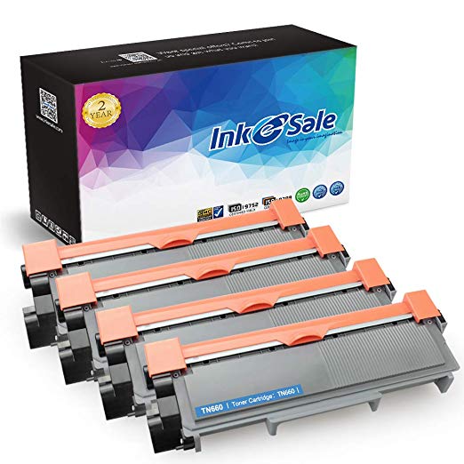 INK E-SALE Compatible Toner Replacement for Brother TN660 TN-660 TN630 (Black, 4-Pack), for use with Brother HL-L2340DW HL-L2380DW HL-L2300D MFC-L2700DW DCP-L2540DW DCP-L2520DW MFC-L2740DW MFC-L2720DW