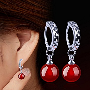 925 Sterling Silver Earrings Natural Agate Earrings Fashion Accessories Earrings