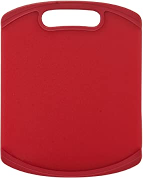 Farberware Nonslip Plastic Cutting Board, 8-Inch-by-10-Inch, Red