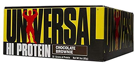 Universal Nutrition Hi Protein Bar Chocolate Brownie 16 Bars 3 oz 85 g Each