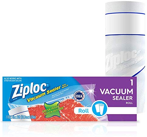 Ziploc ZL8X20PK3 Vacuum Seal Roll, 8-Inch x 20-Feet, Clear