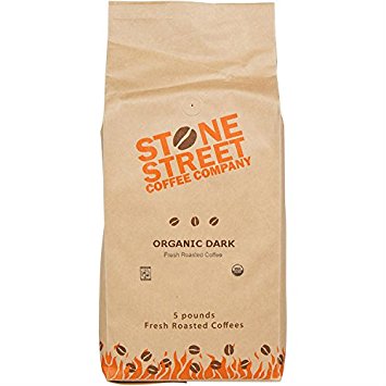 DARK ROAST ORGANIC Whole Bean Coffee | 5 LB Bulk Bag | Fair Trade & Rain Forest RFA Certified | Full-Body, Bold, Rich Taste | Specialty Handcrafted 100% Arabica Origin