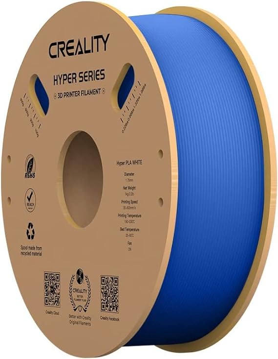 Creality PLA Filament 1.75mm for K1 Max, 3D Printer Filament PLA Designed for High Speed 30-600mm/s, 1kg(2.2lbs)/Spool Hyper PLA Filament, Dimensional Accuracy ± 0.03 mm, Fits for 3D Printers (Blue)