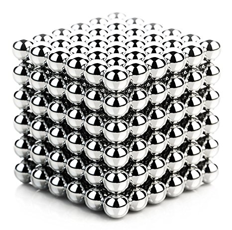 5 MM Set of 216 Balls Magnetic Sculpture for Boy and Girl Stress Relief Toys for Intelligence Development Metal Box to Storage