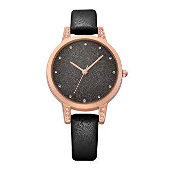 Bosymart Women's Luxury Quartz Leather Strap Watch Dress Watch