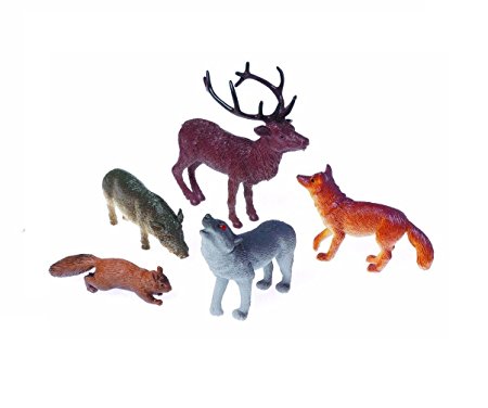 US Toy Woodland Forest Toy Animal Figures Action Figure (2-Pack of 12)