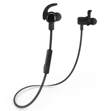 Jarv NMotion EXCEL Sport Wireless Earbuds Sweat proof and Water Resistant Durable In-Ear Bluetooth Running Headphones with Premium HD Sound - Black