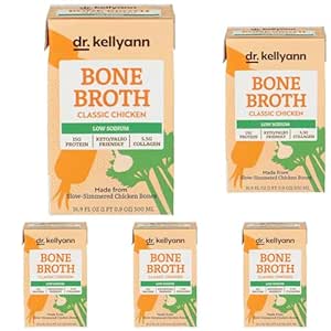 Dr. Kellyann Low Sodium Chicken Bone Broth, 16.9 FZ (Pack of 5)