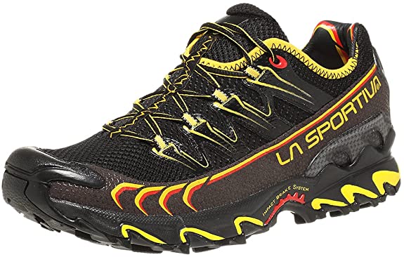 La Sportiva Men's Ultra Raptor Trail Running Shoe,Black/Yellow,41.5 EU/8.5 M US
