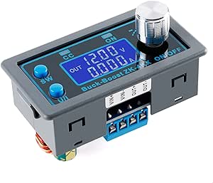 ZK-4KX DC-DC Buck Boost Converter Regulator CNC adjustable CC CV 0.5-30V Voltage Converter DIY Solar Battery charging Power Supply Module LCD Display with Shell