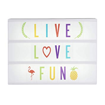 My Cinema Lightbox Extra Letter and Symbol Packs, Colour Letters, Emojis, Fonts, for Light Box Size A5, A4, A3, Plus Storage (A4 - Original Lightbox, Color Pack)
