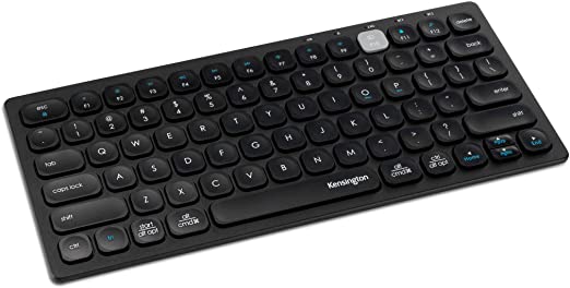 Kensington Wireless Keyboard - Multi Device Dual Wireless Compact Keyboard; Connects via Bluetooth or USB 3.0, QWERTY UK Layout Mini Keyboard, Windows, Mac, iOS & ChromeOS Compatible (K75502UK)