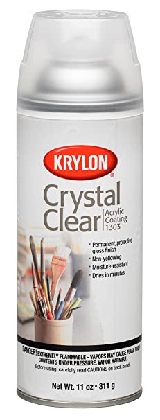 Krylon K01303007 Acrylic Spray Paint Crystal Clear in 11-Ounce Aerosol