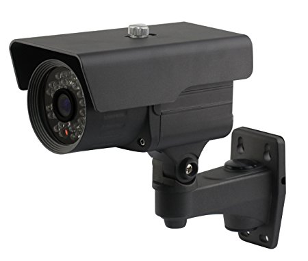 USG LIE90XSHE Motor Zoom 2.8-12mm Bullet Camera: RS485 Controlled 4.3x Optical Zoom, 700TVL, 960H, SONY Effio-E, 72x IR LEDs For 200 Feet Of Nighttime Protection, BNC   DC   RS485, Easy Mount & Adjust Bracket, Home/Business Video Surveillance