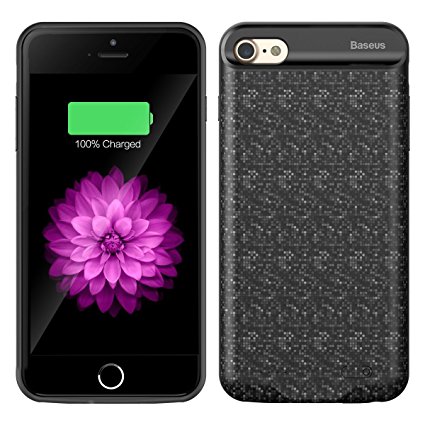 iPhone 7 Battery Case SOLEMEMO Ultra Slim Extended Smart Charging Case External Battery Case Portable Charger for iPhone 7 4.7 inches with 2500mAh Black