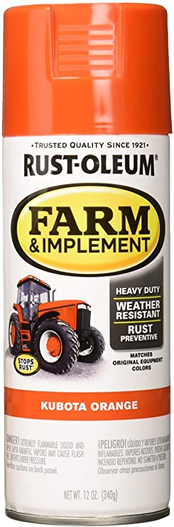 Rust-Oleum RUSTOLEUM 280142 Kubota Orange 12 oz. Farm & Implement Spray Paint