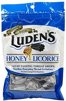 Luden's Throat Drops-Honey Licorice-30 ct. (Quantity of 5)