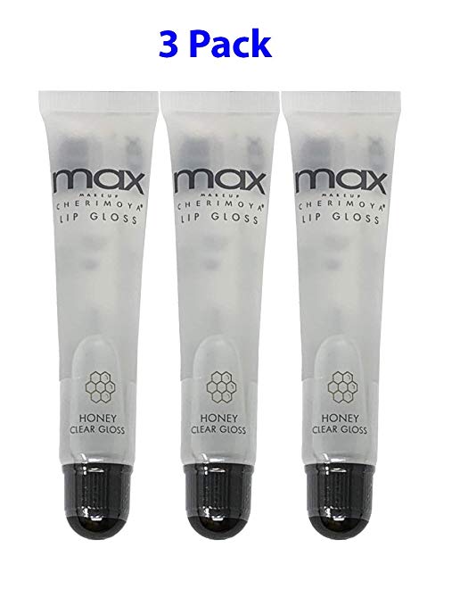 (3Pack) MAX Makeup Cherimoya Lip Polish HONEY Clear Gloss