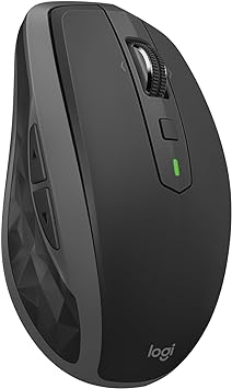 Logitech MX Anywhere 2S Bluetooth Edition Wireless Mouse, Multi-Surface, Hyper-Fast Scrolling, Rechargeable, Portable, Connects Up to 3 Mac/PC Computers - Graphite