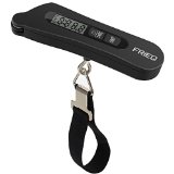 Digital Luggage Scale FRiEQ Portable Digital Luggage Scale with LCD Display - Measurement of your Luggages Weight 110lb50kg and Dimensions 10ft3M