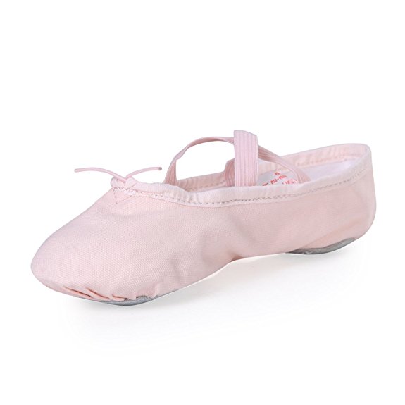STELLE Girls'/Women's Canvas Ballet Slipper/Ballet Shoe/Yoga Shoe (Toddler/Little Kid/Big Kid/Women)