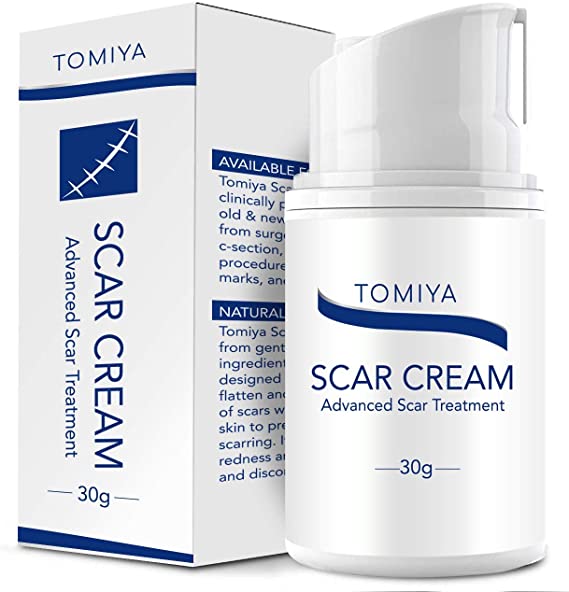 Tomiya Scar Removal Cream, Acne Scar Treatment, Soften The Meat Fiber, Promote New Skin Growth, for Face, Body, Stretch Marks, C-Sections, Surgical, Acne, and Burn Scars Removal, 30g