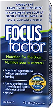 Focus Factor Nutrition for The Brain - Improves Memory & Concentration, 60 Count