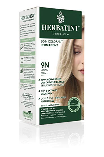 Herbatint Permanent Herbal Haircolor Gel, 9N Honey Blonde, 4 Ounce