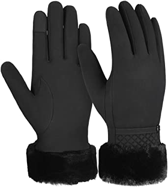 Vbiger Womens Winter Gloves Touch Screen Gloves Waterproof Windproof Outdoor Sports Gloves for Women