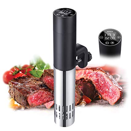 NOVETE Sous Vide Cooker, Home Sous Vide Machine, Recipe Book Included, IPX7 Immersion Cooker with Digital Display, Immersion Circulator Cooker for Tender Steak, Precise Temperature and Timer Control