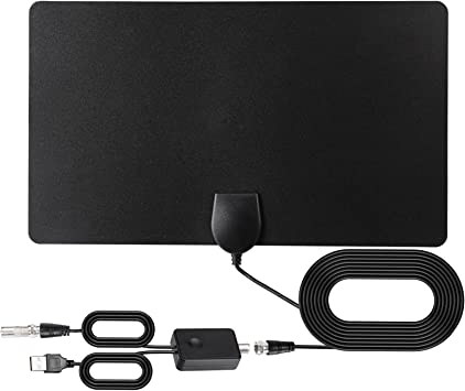 Eightwood Digital Amplified HD TV Antenna,Support 4K 1080p Fire TV Stick and All Older TV’s, Indoor HDTV Antennae for Local Channels, with Amplifier Signal Booster, 10ft Coax Cable, 150  Miles Range