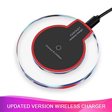 Wireless Charger, 5 W Fast Wireless Charging Stand, Qi-Certified, Compatible Phone XR/Xs Max/XS/X/8/8 Plus, Fast-Charging Galaxy S10/S9/S9 /S8/S8 Wireless Charging(No AC Adapter)