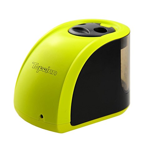 Tepoinn Electric Pencil Sharpener with 2 Different Sizes of Holes for Both Standard and Color Pencils,Powered with Electronic or Battery Operated