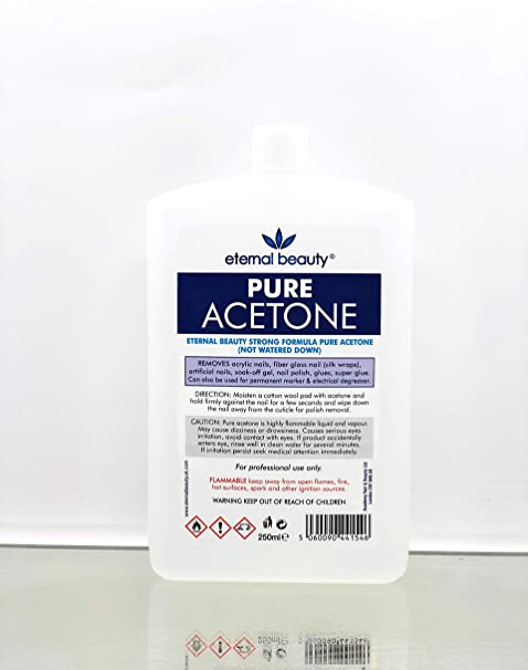 100% Pure Acetone Nail Polish Remover UV LED GEL Soak Off 250ML Eternal Beauty
