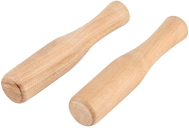 2 pcs Wooden Pestle Professional Artisan Hardwood Grinder Pestle Food Grinding Stick Spice Grinder Tool for Bartender and Home Use 14.2x14.2x3cm/5.6x5.6x1.2in