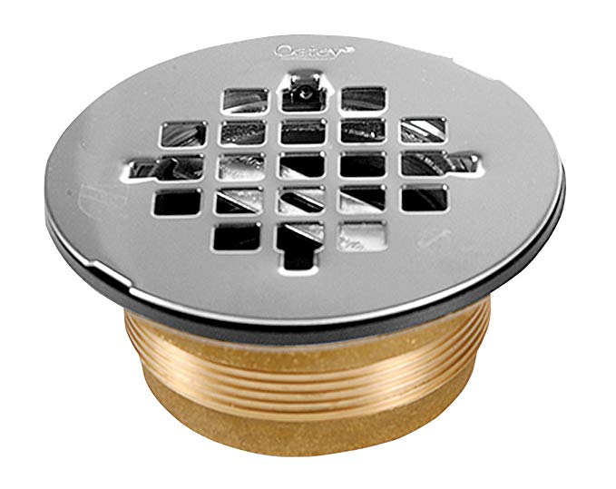 Oatey 42150 NC Brass NO-CALK Shower Drain with Stainless Steel, 2 Inch,