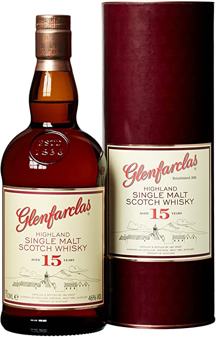 Glenfarclas 15 Years Old Single Malt Scotch Whisky, 70cl