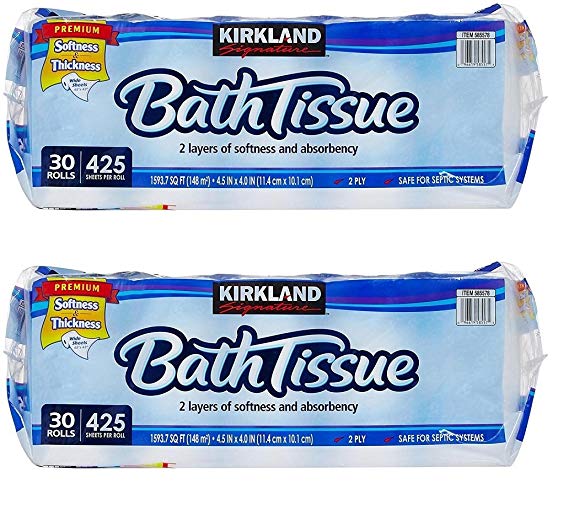 Kirkland Signature Bath Tissue, 2-Ply, 425, 2 Pack (30 count)